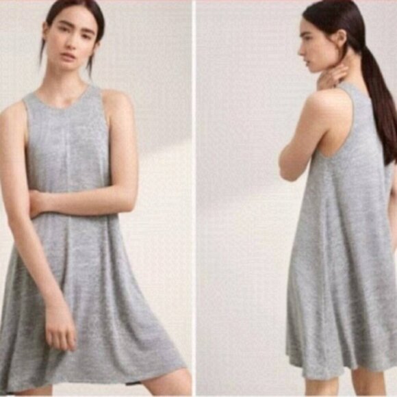 ARITZIA Wilfred Free Grey Rosa Swing Mini Dress - Picture 1 of 11